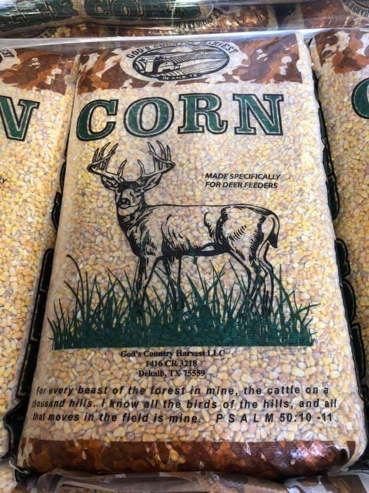 God's Country Harvest deer corn bag